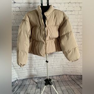 SHEIN Cropped Puffer Jacket (Removable Sleeves)